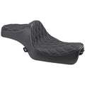 Drag Specialties Predator Iii Seat, Double Diamond, XL (Black/Silver) 0804-0735