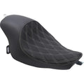 Drag Specialties 3/4 Low Solo Seat - Diamond - Vinyl (Black/Silver) 0804-0745