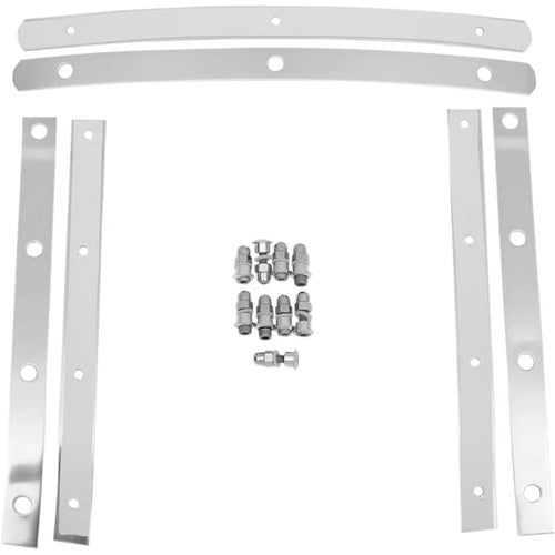 Memphis Shades Slim Windshield Hardware Straps (Polished) MEM0914