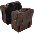 Burly Brand Throw-over Saddlebags (Dark Oak / Brown) Pair | B15-1002D