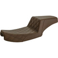 Saddlemen Step Up 2-Up Seat - Tuck and Roll - Dyna (Brown) 891-04-172BR