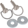 Cycle Visions Saddlebag Fasteners - 1/4 Turn with Washers (Silver) Pair | CV7272