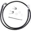 Drag Specialties +4" Brake Line - Front - Black Vinyl - 04-10XL | 660313-4BLK