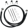 Drag Specialties +2" Brake Line - Front - Black Vinyl - 00-07FLST | 660214-2BLK