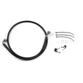 Drag Specialties Front Brake Line Fxd 00-05 Black | 640112-BLK