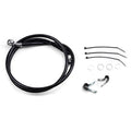 Drag Specialties +2" Brake Line - Front - Black Vinyl - Fxd 00-5 | 640112-2BLK