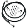 Drag Specialties +2" Brake Line, Front - Black Vinyl - Fxdwg 93-05 | 640115-2BLK