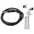 Drag Specialties +4" Brake Line, Front - Black Vinyl - Fxdwg 93-05 | 640115-4BLK