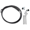 Drag Specialties +8" Brake Line, Front - Black Vinyl - Fxdwg 93-05 | 640115-8BLK