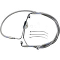 Drag Specialties +4" Brake Line - Front - Stainless Steel - 08-13 FL | 620085-4