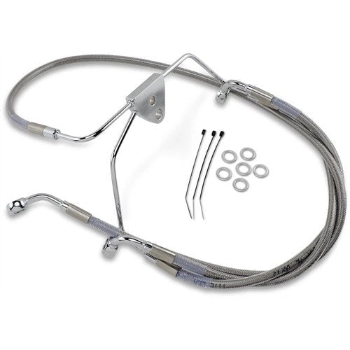 Drag Specialties +8" Brake Line - Front - Stainless Steel - Flh 96-07 | 660411-8
