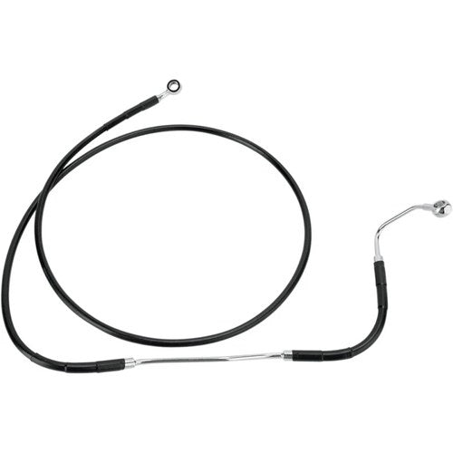 Drag Specialties +4" Brake Line - Front - Black Vinyl - FLT9-13ABS | 691182-4BLK