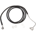 Drag Specialties +6" Brake Line - Front Black Vinyl - 14-5FL W/ABS | 614220-6BLK