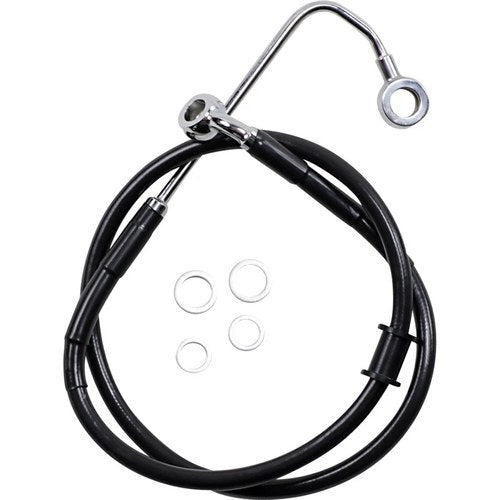 Drag Specialties Brake Line - 15-17 Softail - Black | 618300-BLK