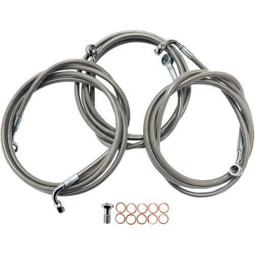 LA Choppers Stainless Steel Front Brake Line - Touring ABS | LA-8052B16