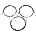 LA Choppers Brake Lines - Black - 18-20 14-16 FL ABS | LA-8052B19B