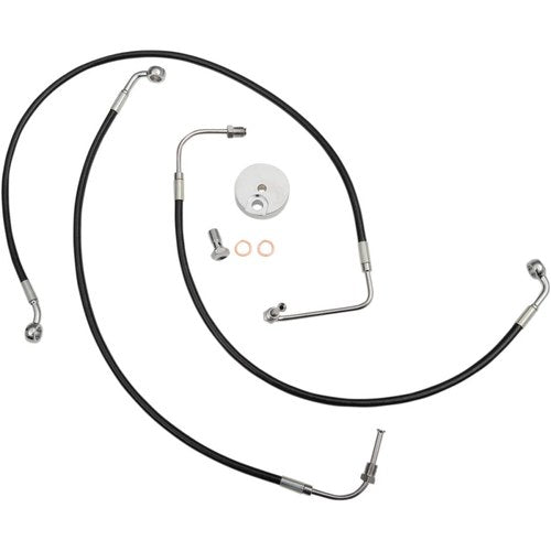 LA Choppers Brake Line -Black - 14-16 FL | LA-8011B13B
