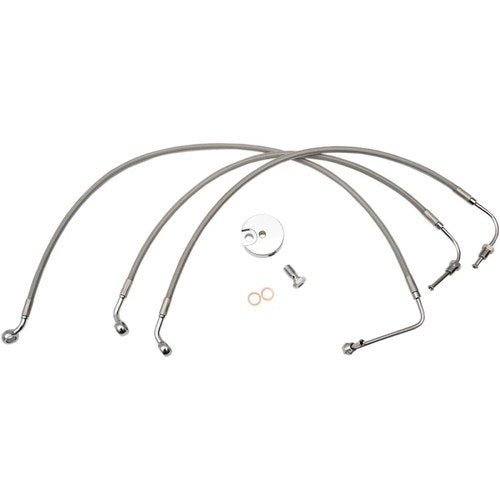 LA Choppers Stainless Steel Front Brake Line - Touring | LA-8011B16