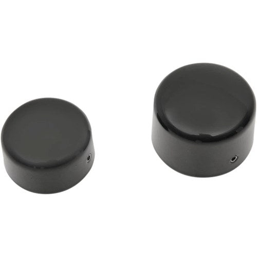 Drag Specialties Axle Caps - Gloss Black - Rear - 08-17 Softail/FXD | W16-0332GB