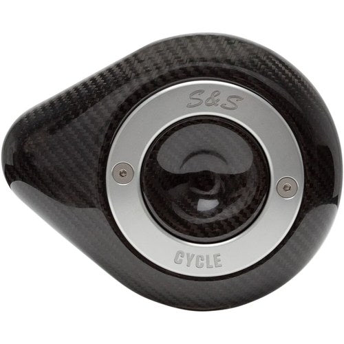 S&S Cycle Cover Air Cleaner Carbon Tear/Drop (Black) 170-0501