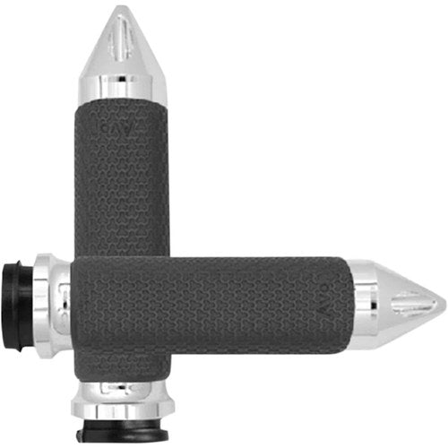 Avon Grips Medium Chrome Memory Foam Spike Grips for Tbw | MF-63A-CH-FL-SP
