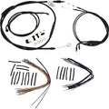 Burly Brand Complete Black Vinyl Handlebar Cable/Brake Line Kit | B30-1009