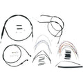 Burly Brand Complete Black Vinyl Handlebar Cable/Brake Line Kit | B30-1005