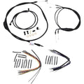 Burly Brand Complete Black Vinyl Handlebar Cable/Brake Line Kit | B30-1013