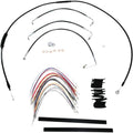 Burly Brand Complete Black Vinyl Handlebar Cable/Brake Line Kit | B30-1032