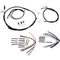 Burly Brand Complete Black Vinyl Handlebar Cable/Brake Line Kit | B30-1033
