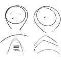 Burly Brand Complete Black Vinyl Handlebar Cable/Brake Line Kit | B30-1116