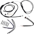 Burly Brand Complete Black Vinyl Handlebar Cable/Brake Line Kit | B30-1107