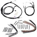 Burly Brand Black Vinyl Jail Bar Cable Kit For 12" Handlebars | B30-1140