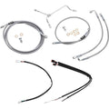 Burly Brand Complete Stainless Braided Handlebar Cable/Brake Line Kit | B30-1164