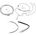 Burly Brand Complete Stainless Braided Handlebar Cable/Brake Line Kit | B30-1166