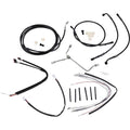 Burly Brand Complete Black Vinyl Handlebar Cable/Brake Line Kit | B30-1174