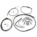 Burly Brand Black Vinyl Jail Bar Cable Kit For 12" Handlebars | B30-1200