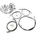 Burly Brand Complete Black Vinyl Handlebar Cable/Brake Line Kit | B30-1198
