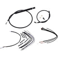 Burly Brand Black Vinyl Jail Bar Cable Kit For 14" Handlebars | B30-1253