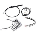 Burly Brand Complete Black Vinyl Handlebar Cable/Brake Line Kit | B30-1259