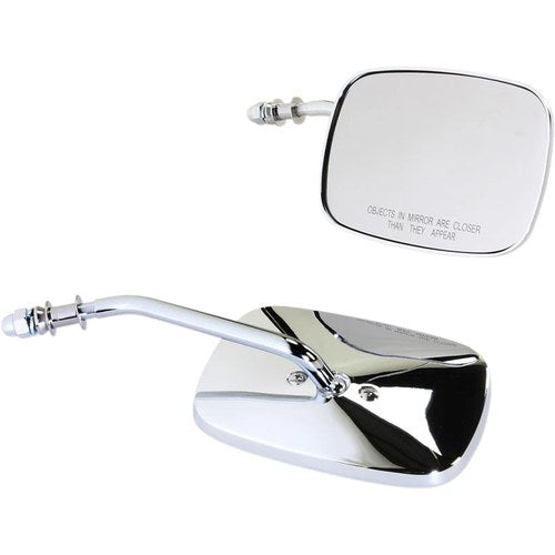 Drag Specialties Rectangle Mirrors - Short - Chrome | 60-0012/13X