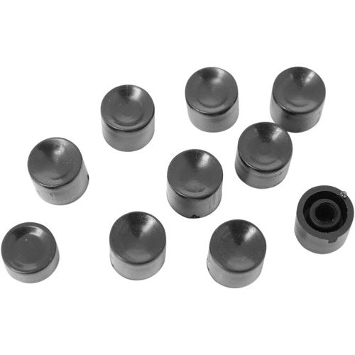 Drag Specialties Black Long Turn Signal Button Cap | 26-0192-BC101