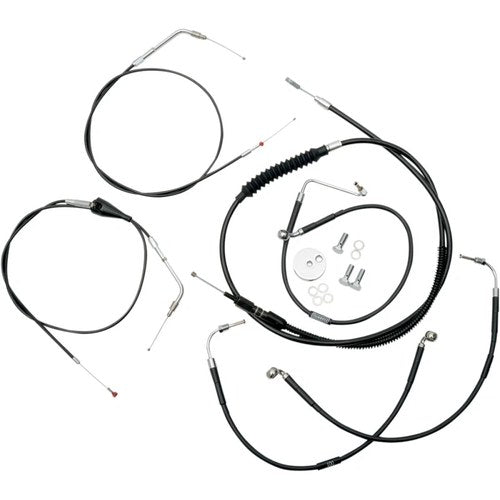 LA Choppers Standard Vinyl Braided Handlebar Cable/Brake Line Kit LA-8006KT-08B