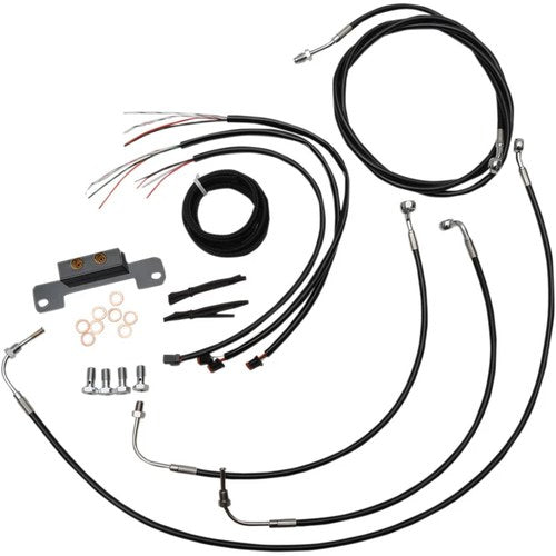 LA Choppers Black 13" Cable Kit for '17+ FL w/o ABS | LA-8055KT2-13B