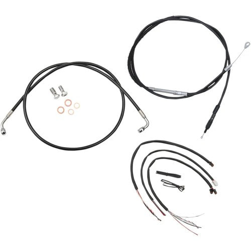 LA Choppers Complete Vinyl Braided Handlebar Cable/Brake Line Kit LA-8153KT2-13B