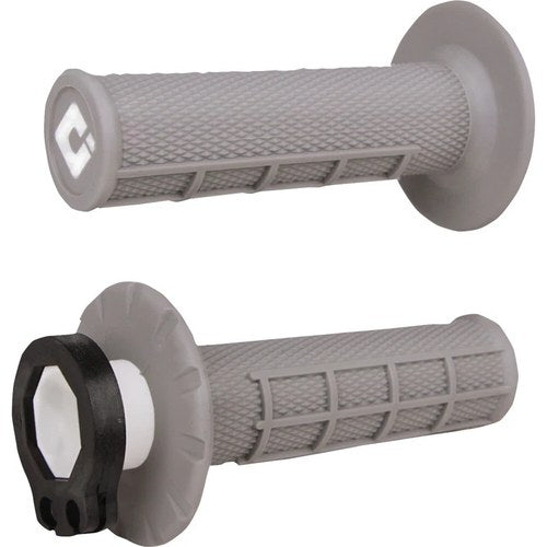 Odi Soft Gray Half Waffle MX Grips | H36HWG