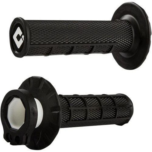 Odi Black Half Waffle MX Grips | H36HWB
