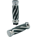 Pro-One Performance Chrome Twisted Rubber Grips for Cable | 490010