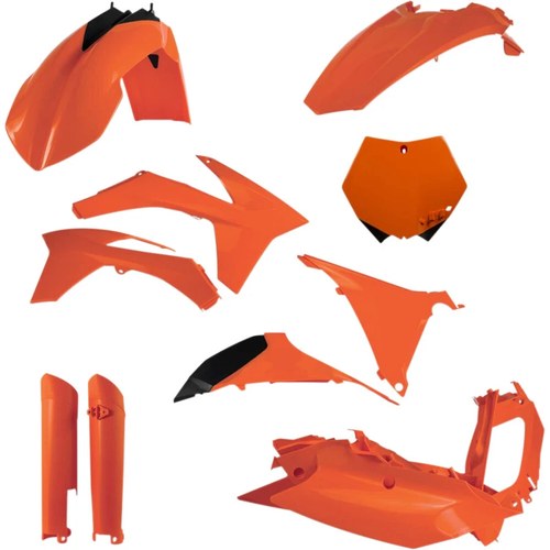 Acerbis Full Replacement Plastic Kit - '11 OE Orange/Black | 2205290145