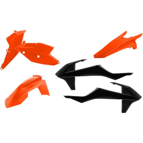 Acerbis Plastic Body Kit - Black/Orange - KTM - '17 | 2634065569